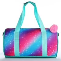 Сумка детская спортивная для девочки &laquo;Волшебство&raquo;, 40х20х20 см,отдел на молнии, цвет мятный