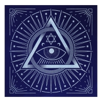 Скатерть для гадания бархатная на Хэллоуин &laquo;Глаз Оракула&raquo;, 50х50 см, 16+