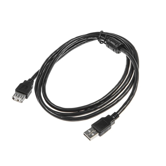 Кабель-удлинитель Luazon CAB-5, USB A (m) - USB A (f), 1.5 м, черный