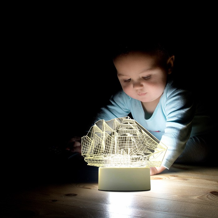 Светильник "Фрегат" LED белый от сети 9,5х15х16см RISALUX