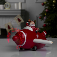 Светодиодная фигура &laquo;Самолёт&raquo; 23 &times; 13.5 &times; 22 см, полистоун, батарейки АААх3 (не в комплекте), USB, свечение мульти