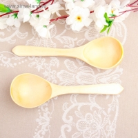 Ложка салатная, покрытая лаком, 6&times;21 см