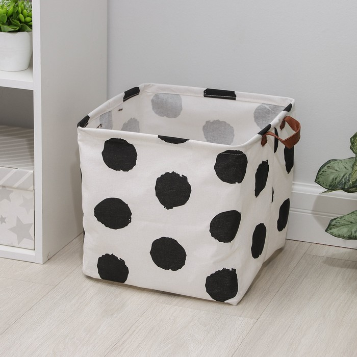 Корзина для хранения &laquo;Далматин&raquo;, 33&times;33&times;31 см, цвет чёрно-белый