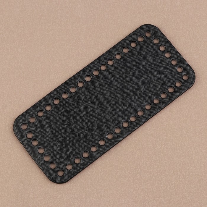 Донце для сумки, прямоугольное, 18 &times; 8 &times; 0,3 см, цвет чёрный