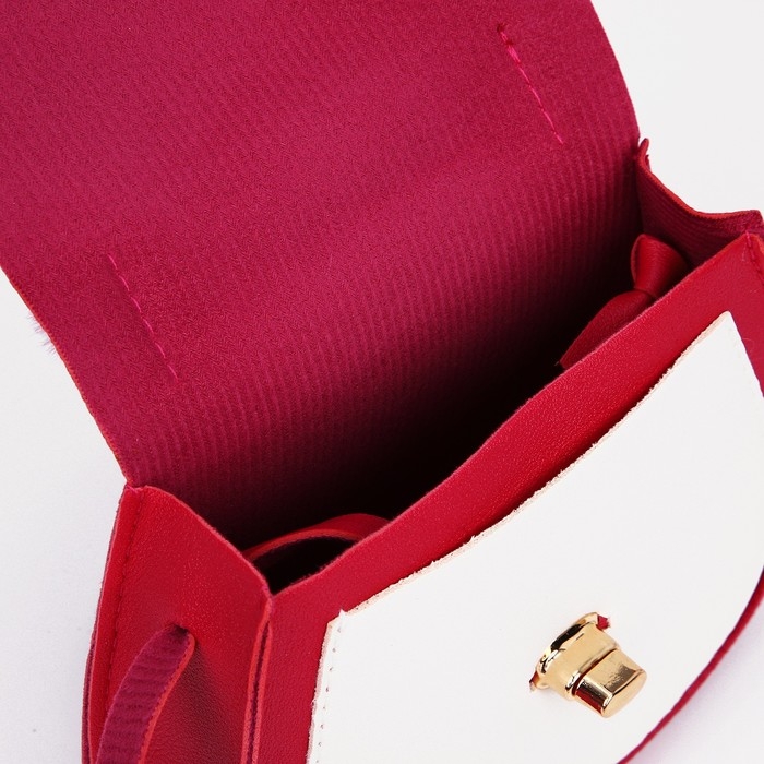 Сумка детская для девочки на застёжке, цвет малиновый