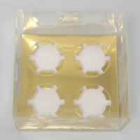 Коробка для капкейка &laquo;Верь в мечту&raquo;, золото, 16 х 16 х 11.5 см, Новый год