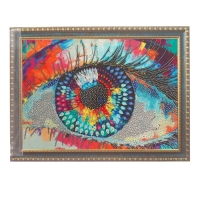 Алмазная мозаика с частичным заполнением и форменными стразами на раме &laquo;Абстракция&raquo;, 30 х 40 см