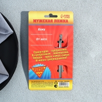 Ложка чайная с гравировкой &laquo;Super мужик&raquo;, на подарочной открытке, 3 х 14 см.