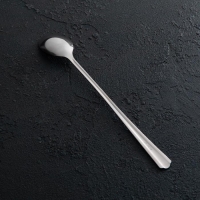 Ложка для коктейля &laquo;Новинка&raquo;, длина 19,7 см, толщина 1,5 мм, упрощённой обработки, цвет серебряный