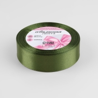 Лента атласная, 25 мм &times; 23 &plusmn; 1 м, цвет травяной №113