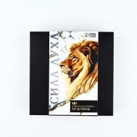 Подарочный набор MODE FORREST &laquo;Лев&raquo;: фляжка 240 мл, стопки 30 мл х 2 шт, воронка