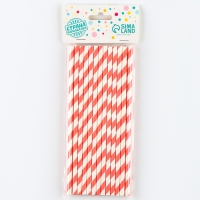 Трубочка для коктейля &laquo;Спираль&raquo;, набор 25 шт., цвет бело-розовый