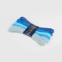 Набор ниток мулине хлопок 8&plusmn;1м (наб 7шт цена за наб) cпектр синий TR