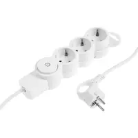 Удлинитель бытовой с выключателем В приДАЧУ, 3 гнезда, 3м, 10 А, 2200 вт, ПВС 3&times;0,75мм2, с заземлени