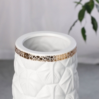 Ваза керамика напольная "Хадвин" 60х13 см, белый