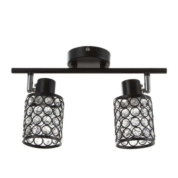 Люстра "Моки" 2хЕ14 40Вт черный 40х19 см