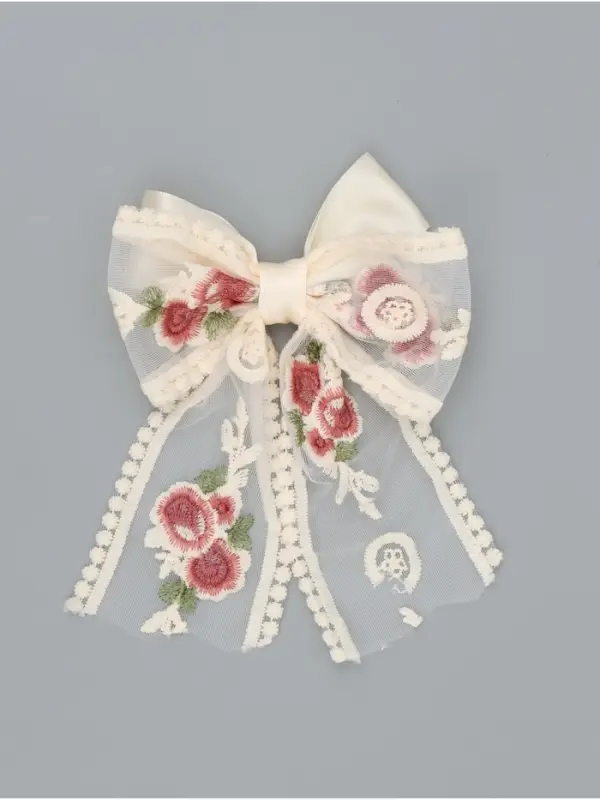 Бант для волос на заколке с вышивкой &laquo;Цветы&raquo;, Принцессы