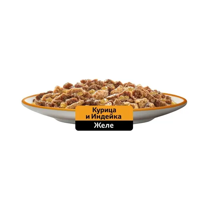 Влажный корм Whiskas для кошек, курица/индейка, желе, 75 г