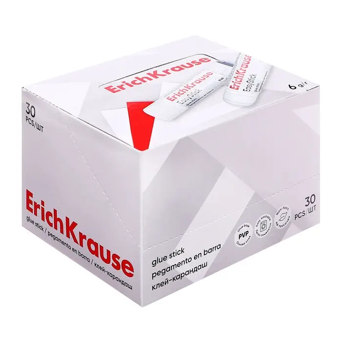 Клей-карандаш ErichKrause Standard, 6 г, быстрое склеивание