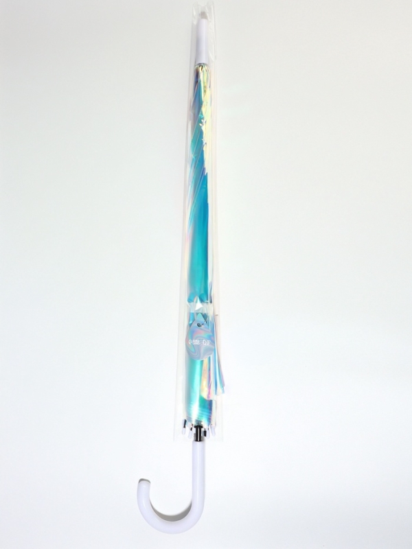 Зонт-трость п/авт R50/58 8сп ПВХ ГОЛОГРАФИЯ ручка-крюк