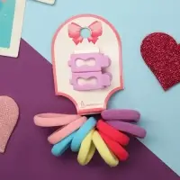 Набор для волос "Карамель" (10 резинок 3 см, 2 зажима 3 см) бесконечность, сиреневый