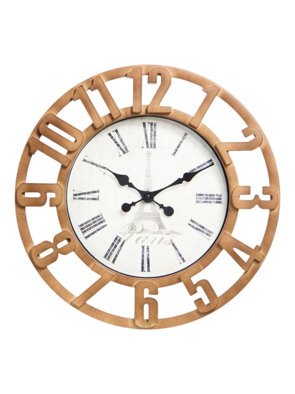 Часы настенные интерьерные &laquo;Эйфелева башня&raquo;, плавный ход, циферблат d-50 см