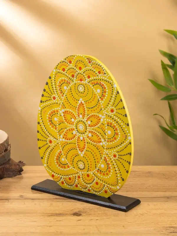 Сувенир "Яйцо" МДФ 25х6х30 см,  цв. жёлтый