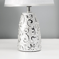 Настольная лампа с абажуром RISALUX &laquo;Флекс&raquo;, Е14, 40 Вт, серебро, 20&times;20&times;32.5 см