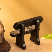 Сувенир дерево "Скамейка с цветами" цв. чёрный, 6,5х3,5х6 см