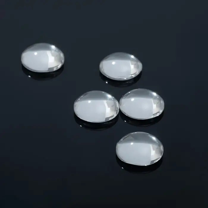 Кабошон стекло, круг 10мм (набор 5 шт.), цвет прозрачный