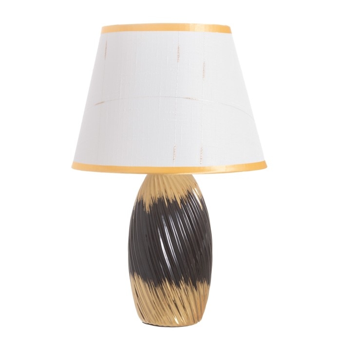 Лампа настольная "София" 1х40Вт Е14 черный/золото 24х24х40см