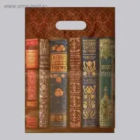 Пакет &laquo;Книги&raquo; полиэтиленовый с вырубной ручкой, 50 мкм, 30&times;40 см
