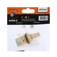 Кран-букса Accoona A450-2, керамика, 1/2", 15 шлицов, с резьбой