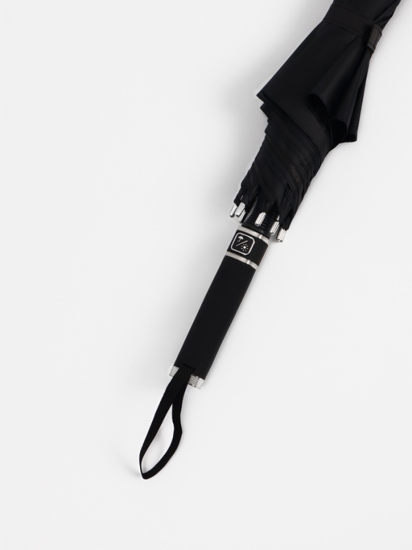 Зонт - трость полуавтоматический &laquo;Однотонный&raquo;, 8 спиц, R = 60/70 см, цвет чёрный