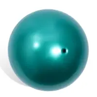 Мяч для художественной гимнастики Металлик, диаметр 19см, цвет зеленый