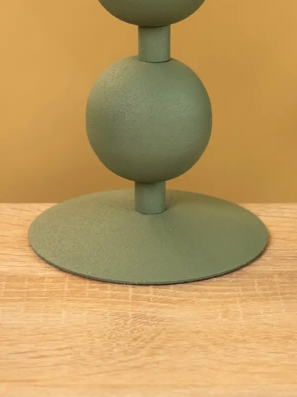 Подсвечник на 1 свечу текстурный "Болотный" с 3 сферами 10х10х25 см