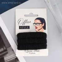 Резинка для волос "Стиль классик" (набор 3 шт) 5,5 см, чёрный