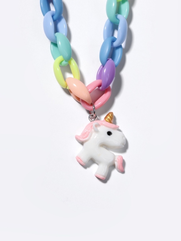 Набор "Выбражулька" 6 пр.: цепочка единорог. 3 пары клипс кот, мишки, бабочки, брелок мишка   108411