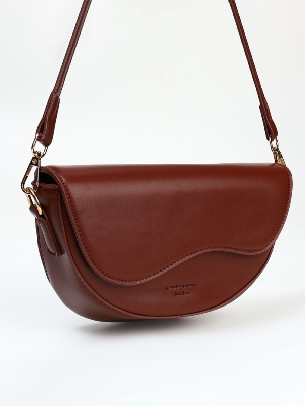 Сумка женская мессенджер на молнии, цвет красно-коричневый