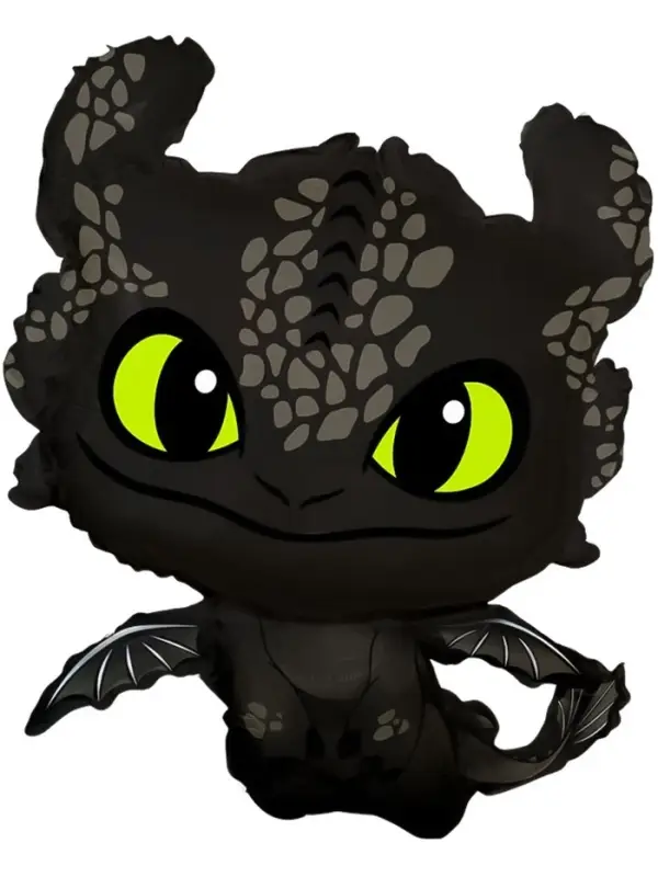 Воздушный шар фольгированный 32" "Дракон" черный