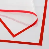 Пленка глянцевая для декора и флористики &laquo;Полоса&raquo;, красная, 58&times;58 см