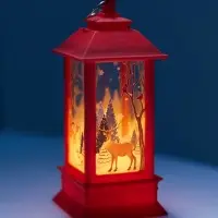 Набор светодиодных фигур, 3 шт, "Яркие фонари", 13х5.5х5.5 см, от бат.3хAG13, Т/БЕЛЫЙ