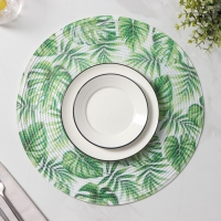 Салфетка сервировочная на стол Доляна Summer, d=38 см, белая