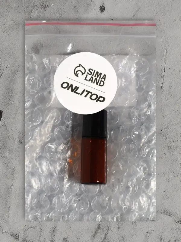 Флакон для парфюма, со стеклянным роликом, 3 мл, коричневый, чёрный