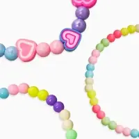 Браслет детский &laquo;Выбражулька&raquo;, 3 шт. набор, бусины, сердце, цветной