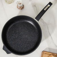 Сковорода &laquo;Гранит Star&raquo;, d=30 см, стеклянная крышка, антипригарное покрытие, тёмно-синий