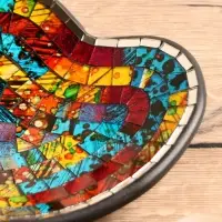 Тарелка декоративная 20х20х5 см, керамика