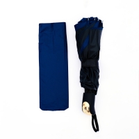 Зонт механический &laquo;Однотон&raquo;, эпонж, 4 сложения, 10 спиц, R = 56/63 см, D = 126 см, цвет МИКС