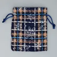 Мешочек подарочный холща &laquo;Снежный лес&raquo;, снежинки, 10 х 12 см +/- 1.5 см