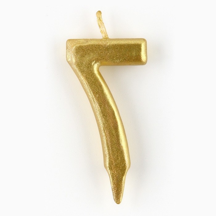 Свеча для торта, цифра &laquo;7&raquo;, золото, 3 х 6 см